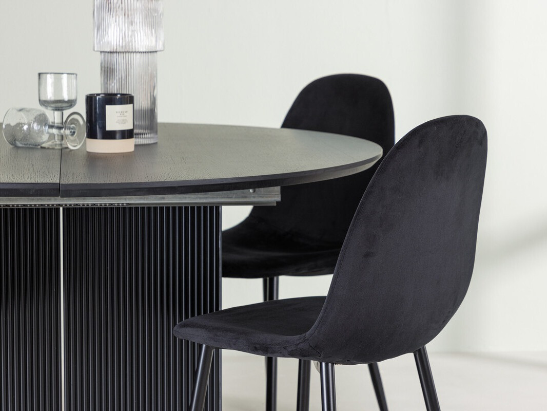 Étkezőgarnitúra Dallas 4287 (Fekete)