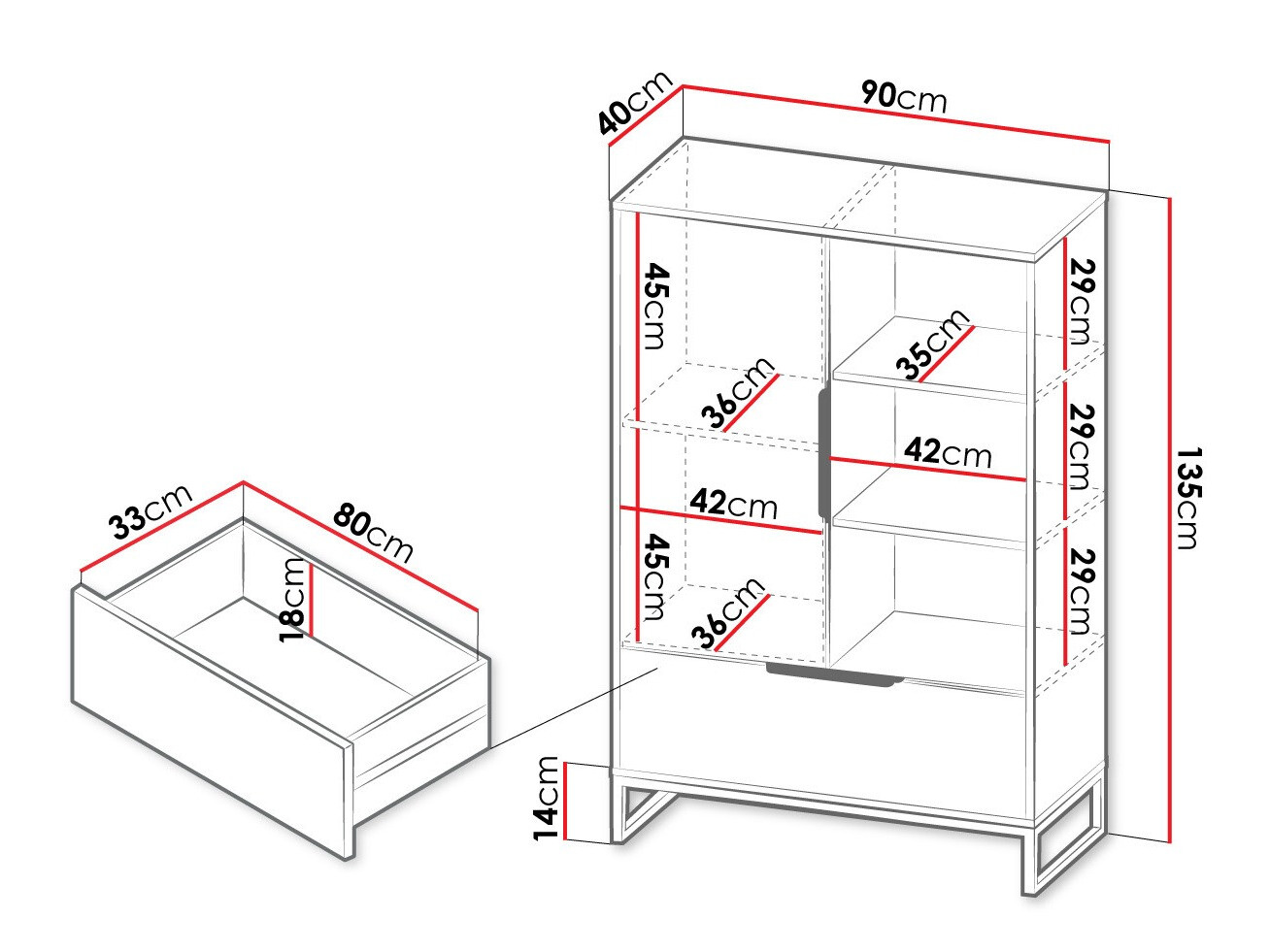 Könyvespolc Romcama 104