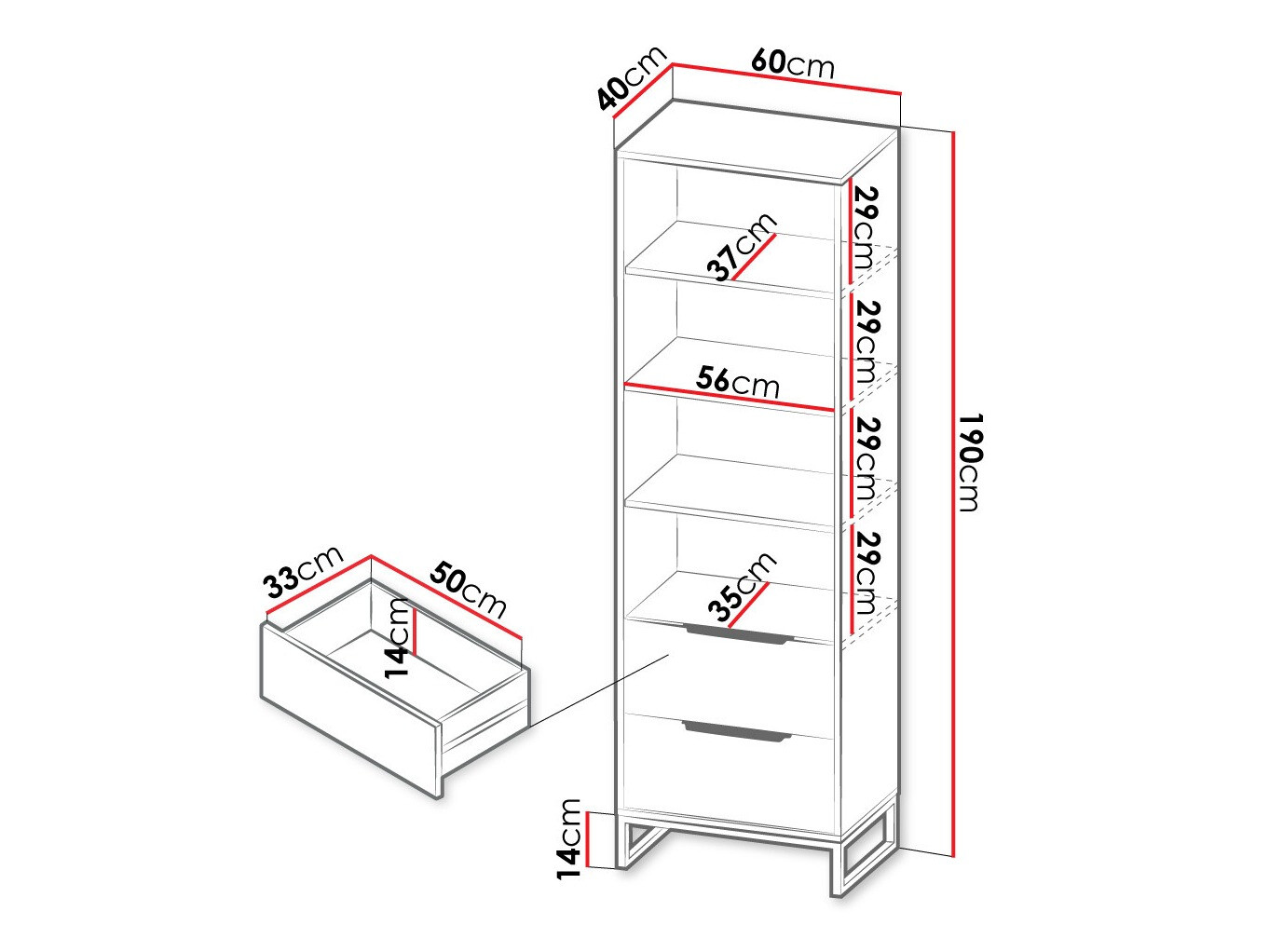 Könyvespolc Romcama 105