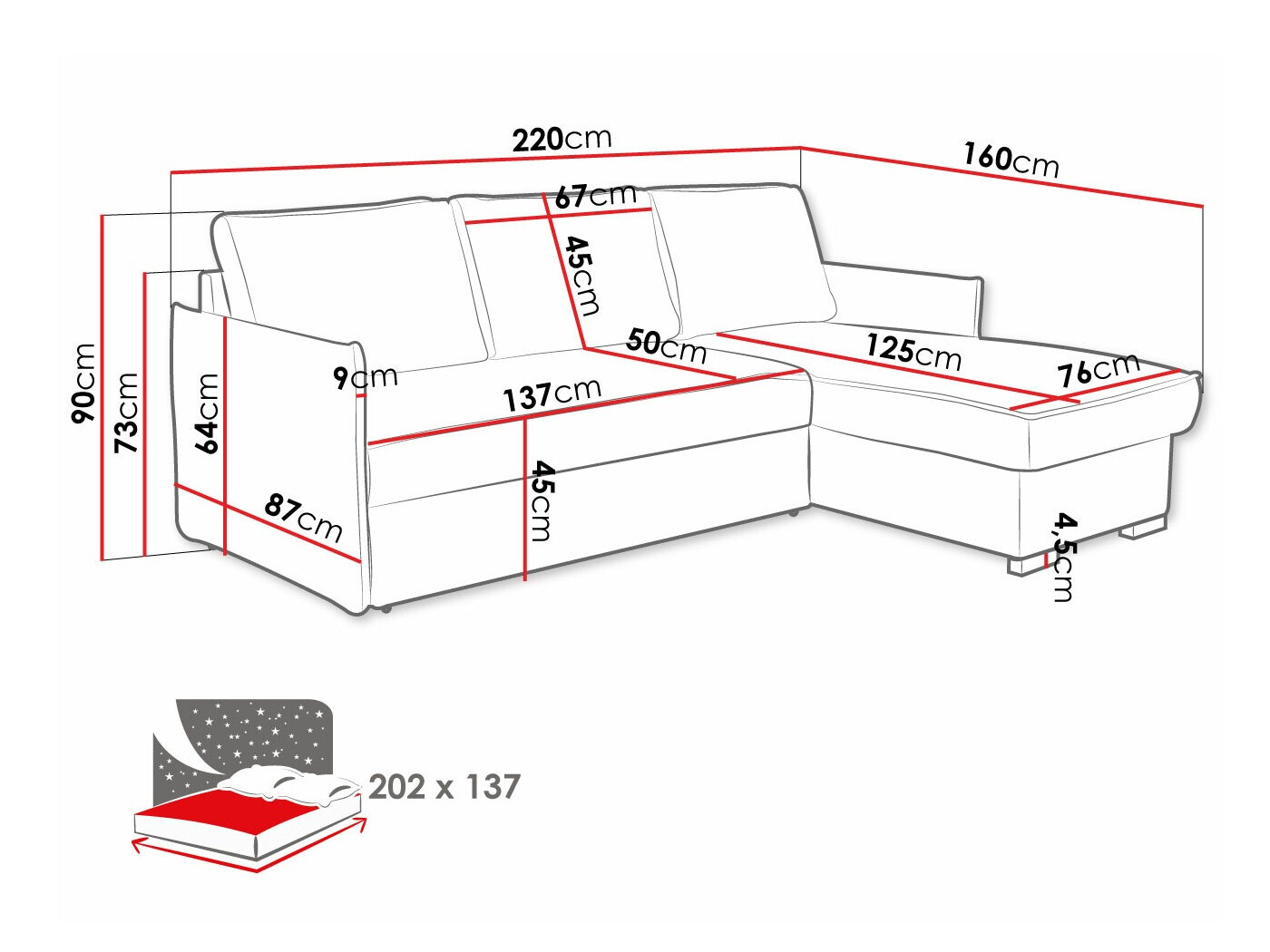 Sarokkanapé Columbus 208 (Neve 16)
