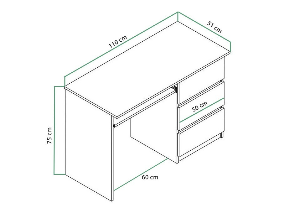 Íróasztal Cirdora 108 (Fehér)
