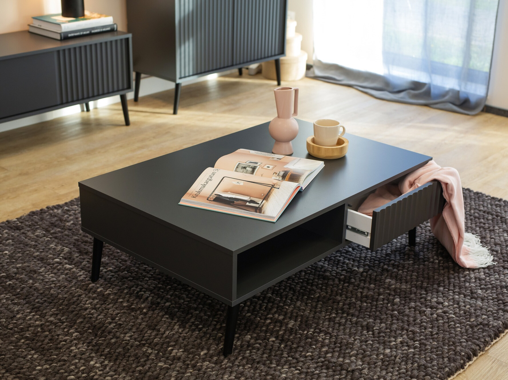 Dohányzóasztal Cirferi 103 (Antracit)