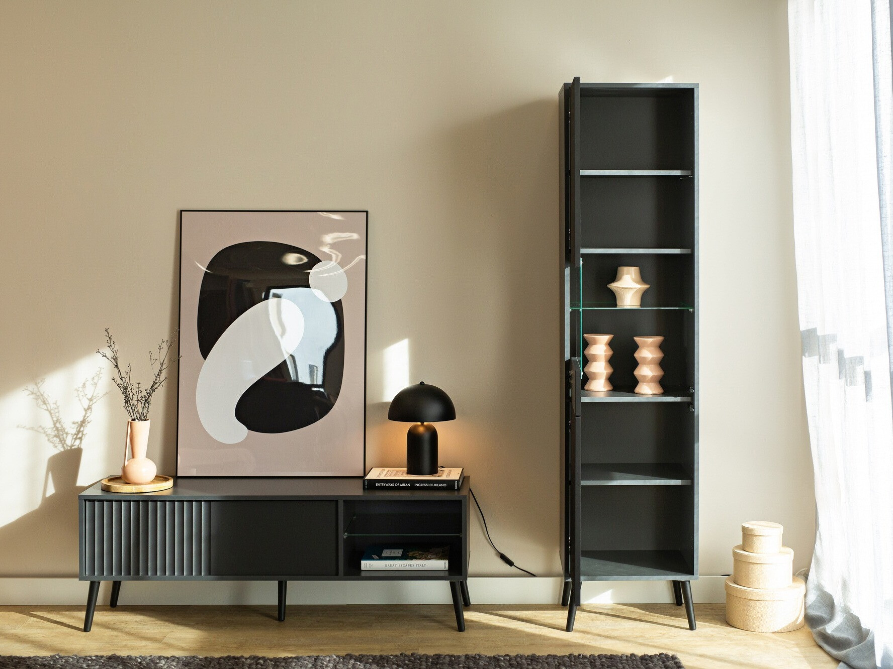 Könyvespolc Cirferi 107 (Antracit)