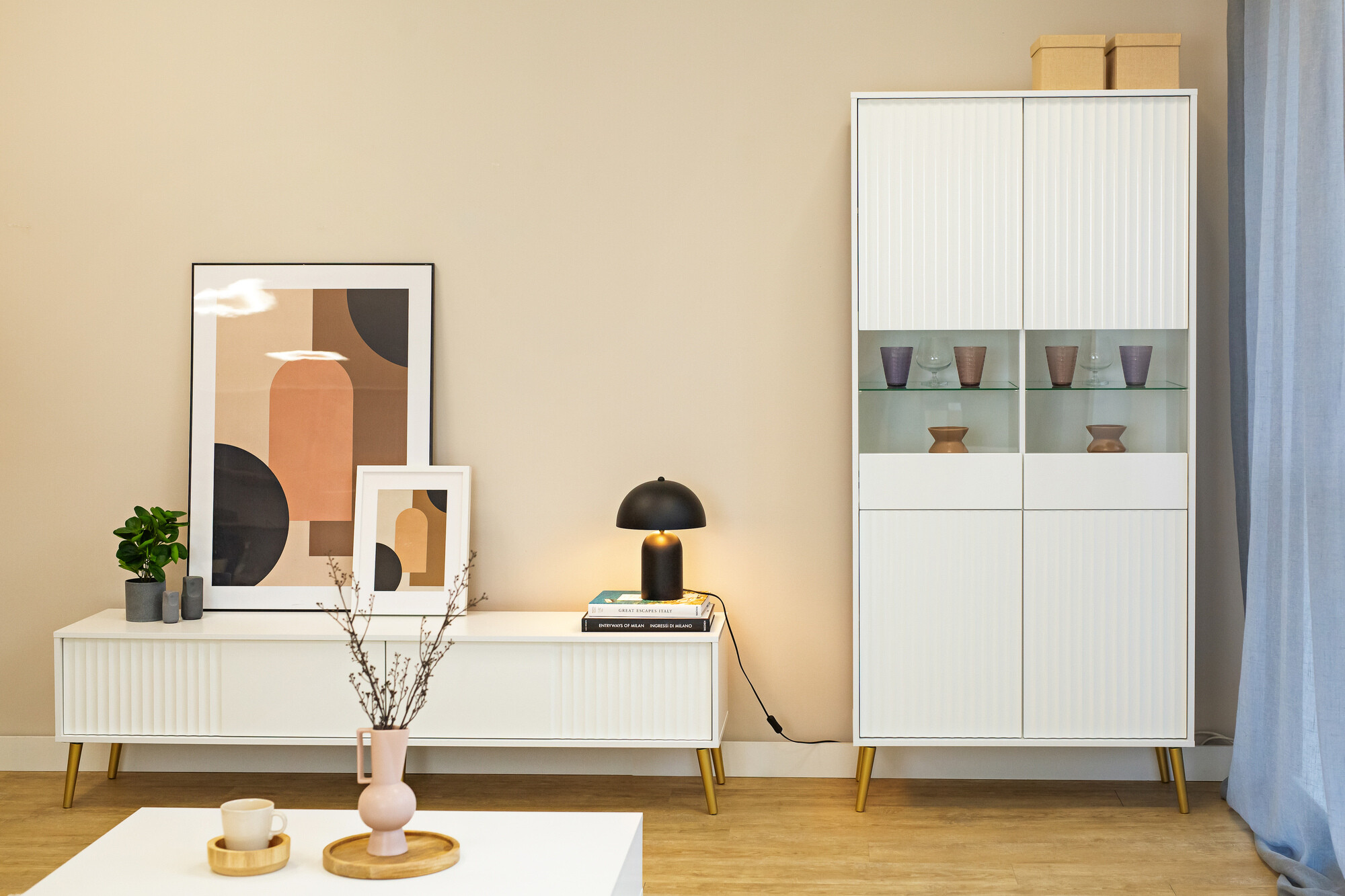 Könyvespolc Cirferi 108 (Fehér + Aranysárga)