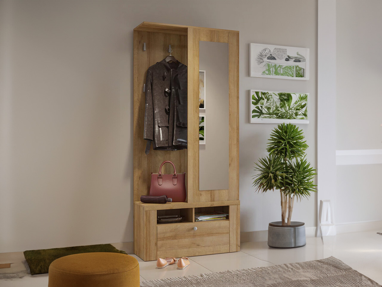 Előszoba garnitúra Salelbo 131 (Riviera tölgy)