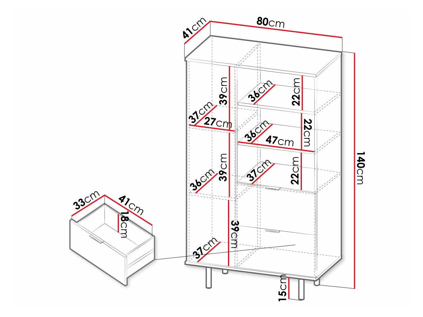 Könyvespolc Virdomi 103 (Kasmír)