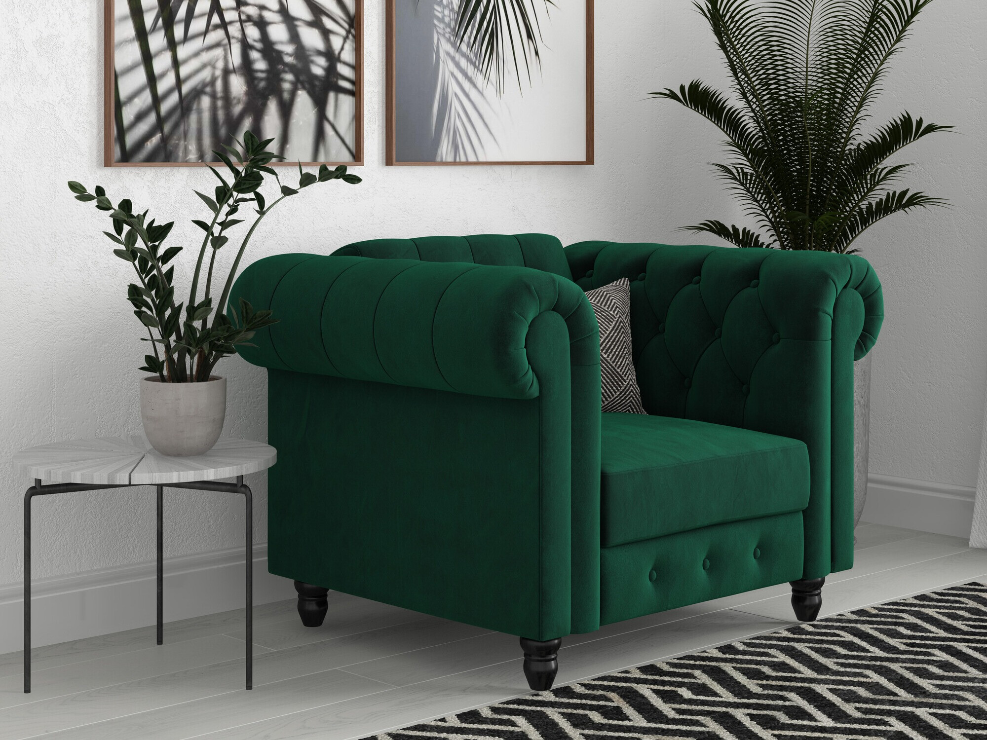Chesterfield fotel Tulsa 630 (Sötétzöld)