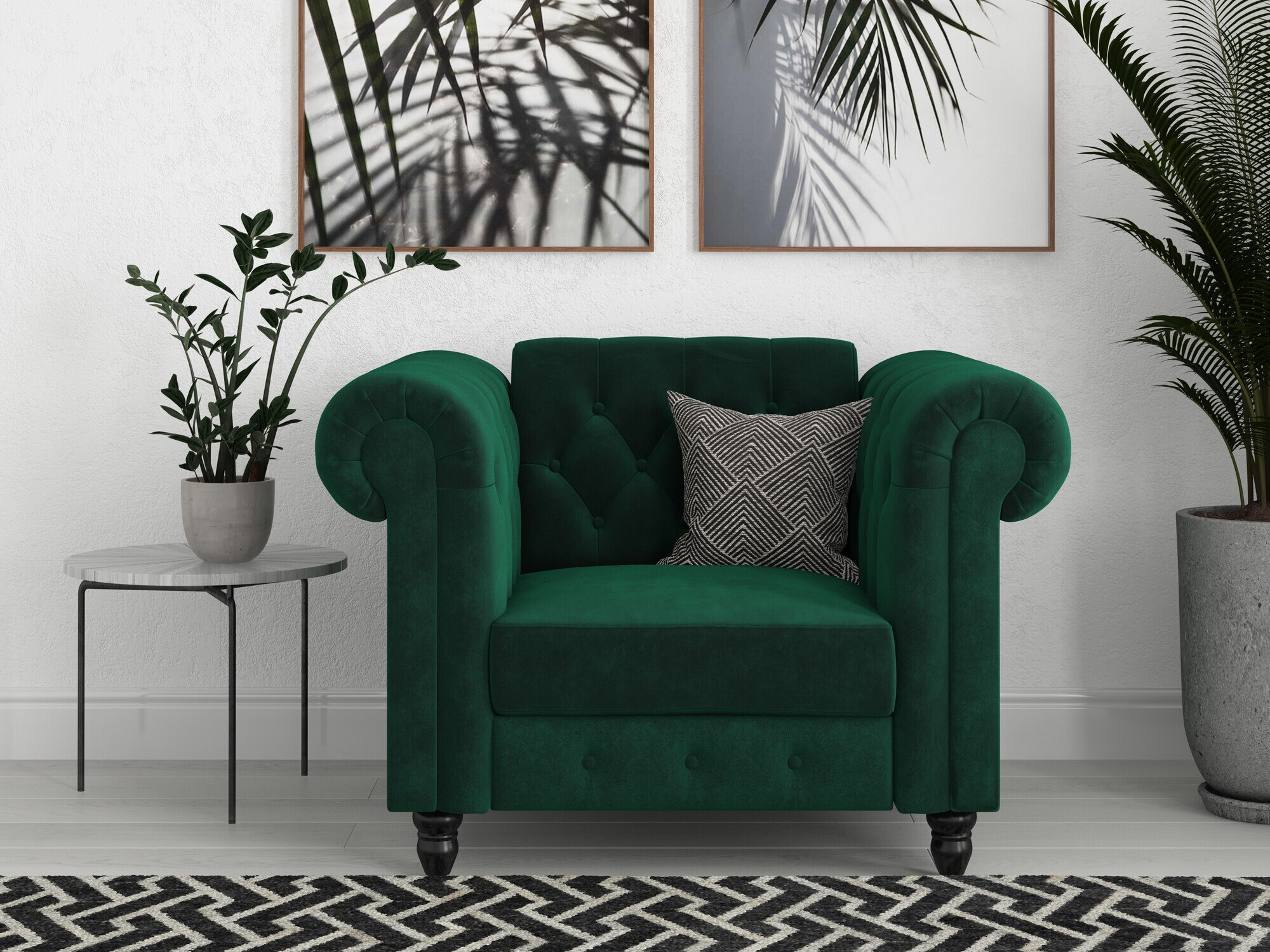 Chesterfield fotel Tulsa 630 (Sötétzöld)