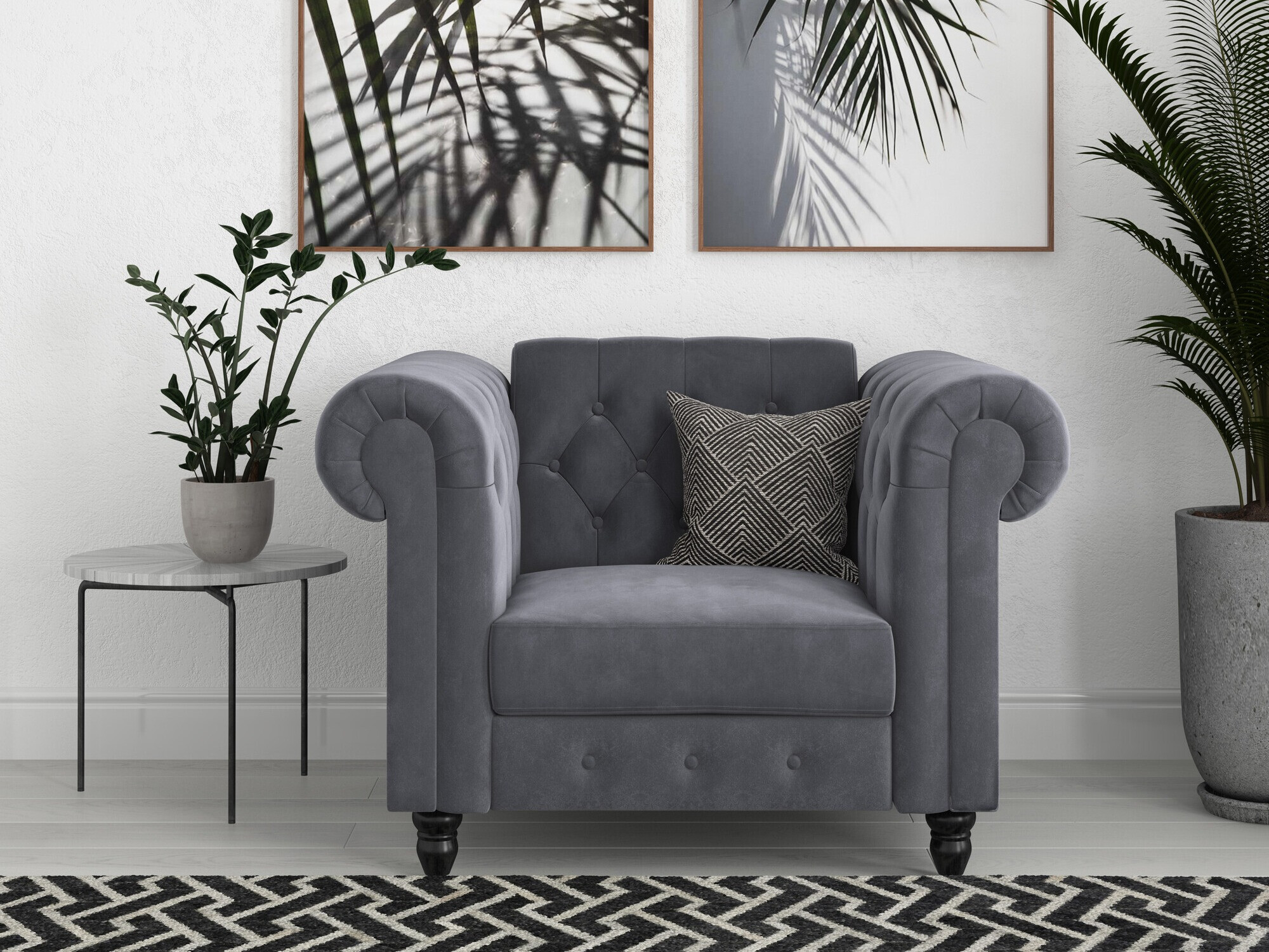 Chesterfield fotel Tulsa 630 (Szürke)