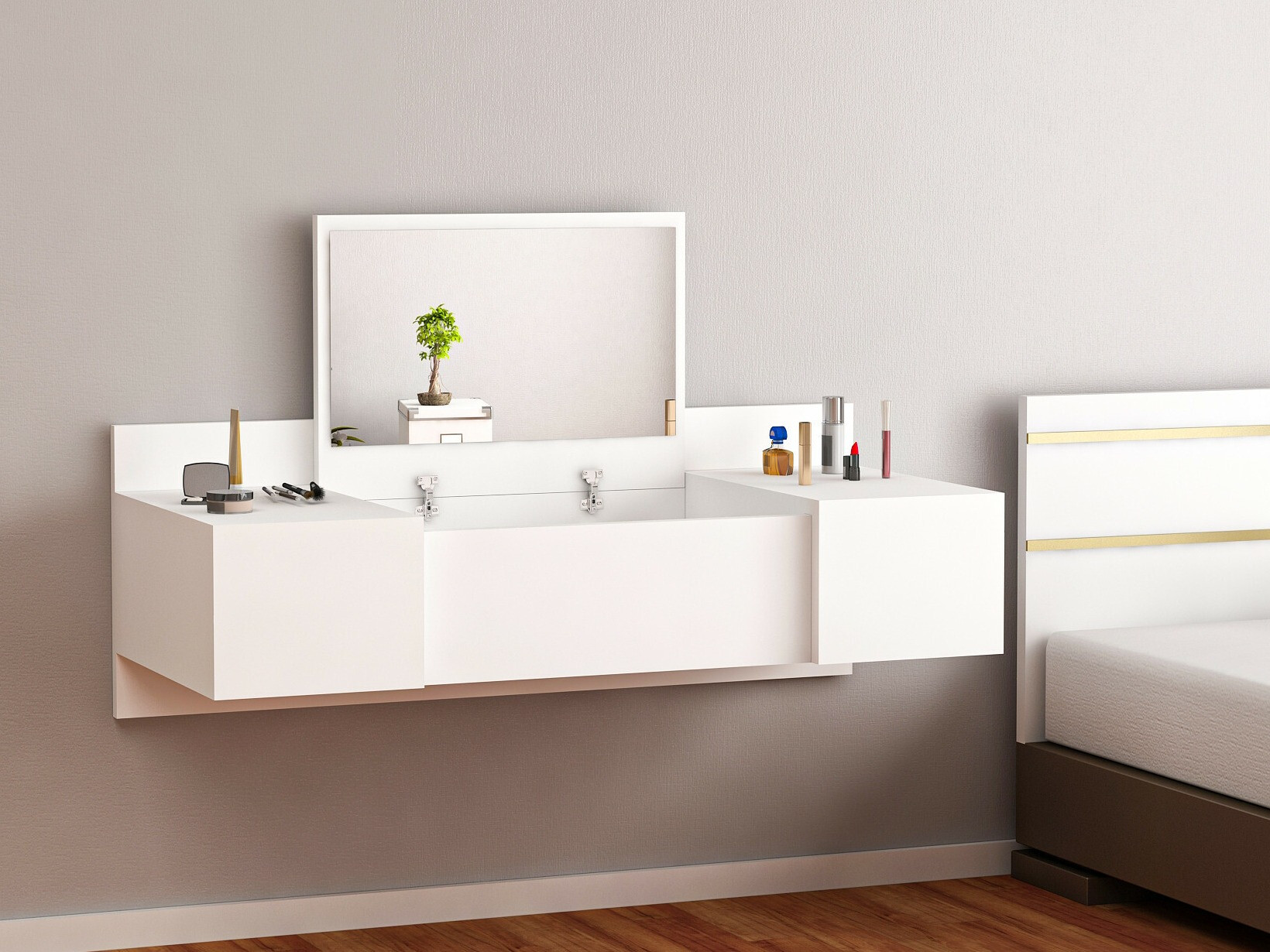 Fésülködő asztal Kailua 216 (Fehér)