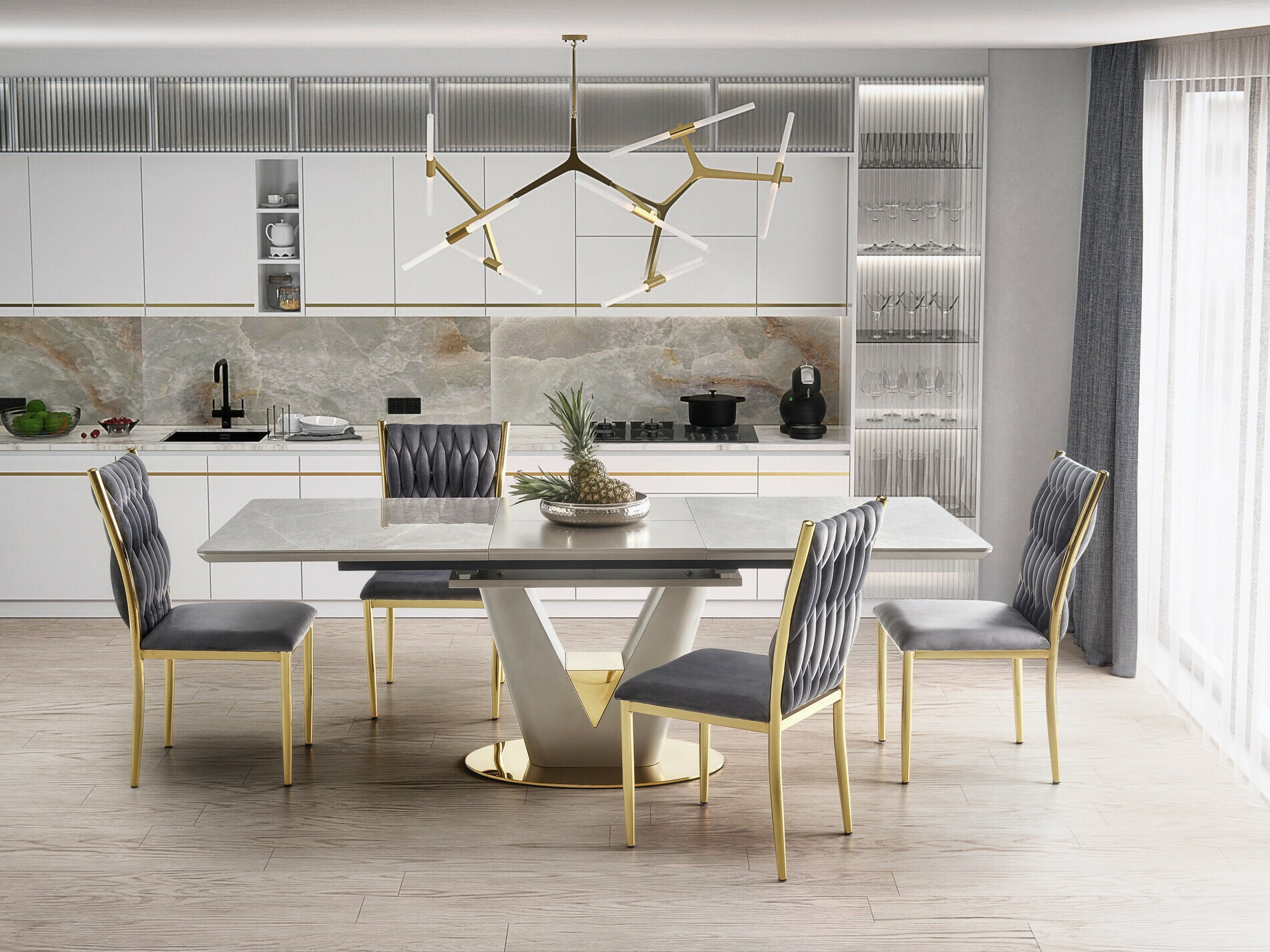 Szék Houston 1139 (Szürke + Aranysárga)