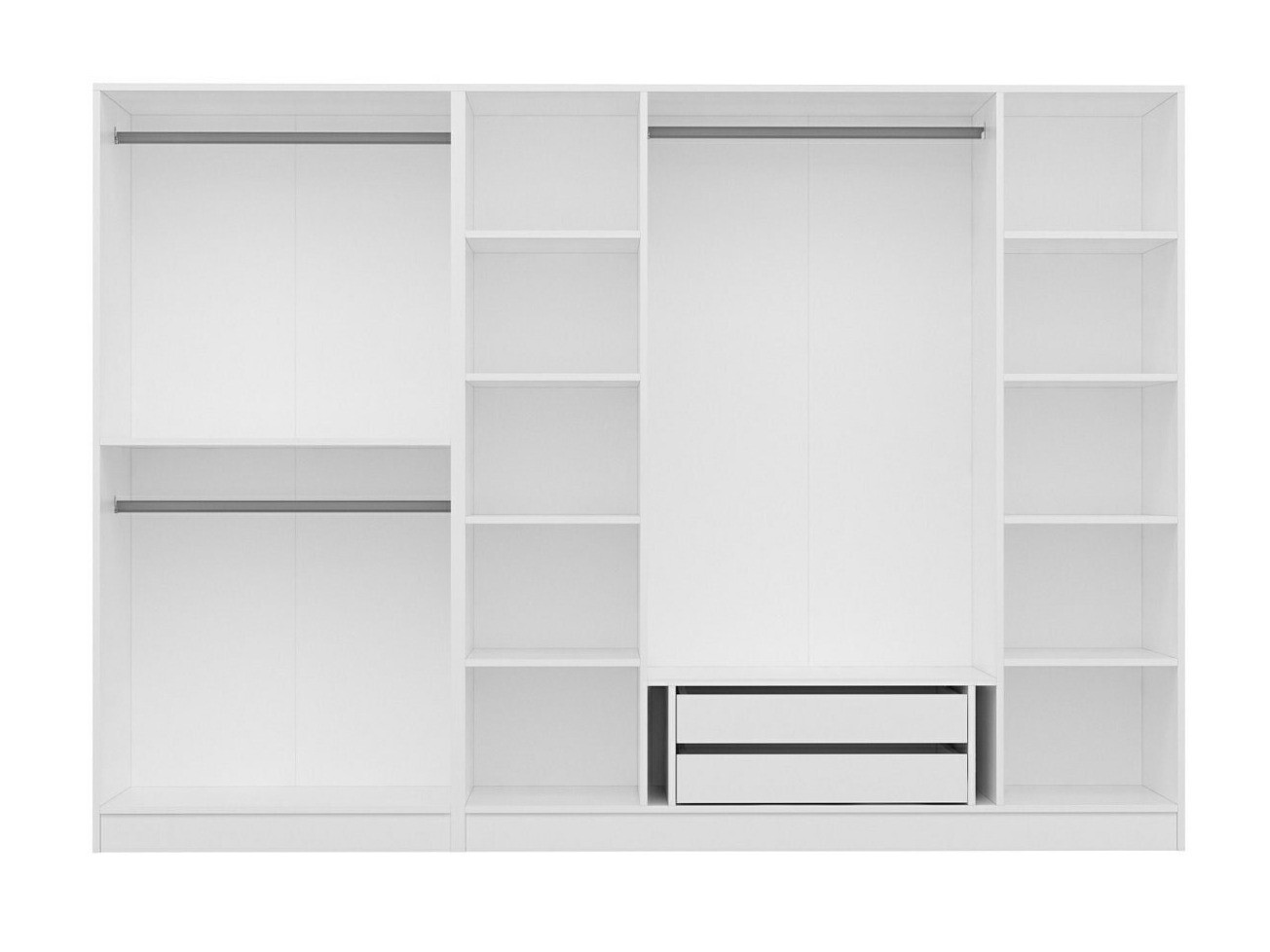 Gardróbszekrény Kailua L314 (Fehér + Dió)