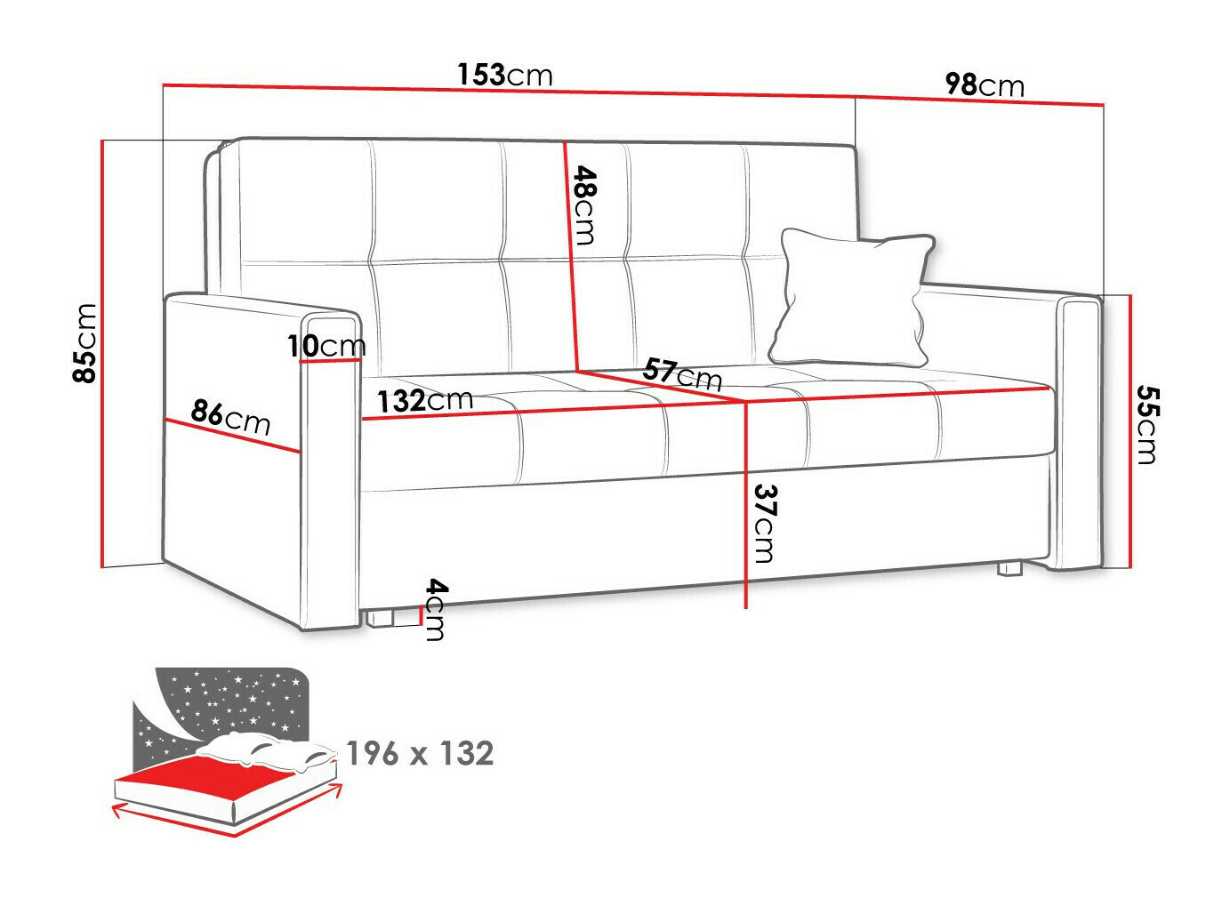 Kanapéágy Columbus 106 (Manila 31)