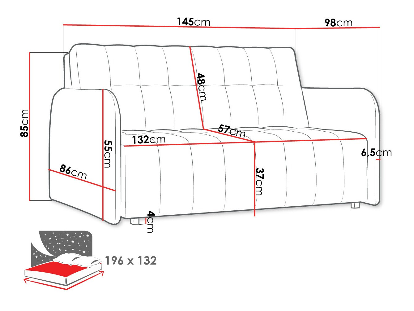Kanapéágy Aquarin III (Paros 3)