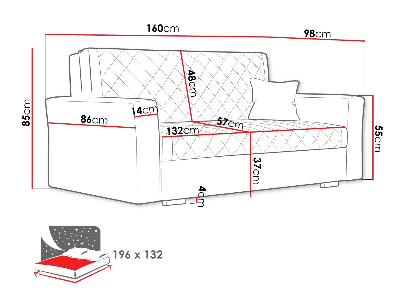 Kanapéágy Clarona III (Zanzibar 190)
