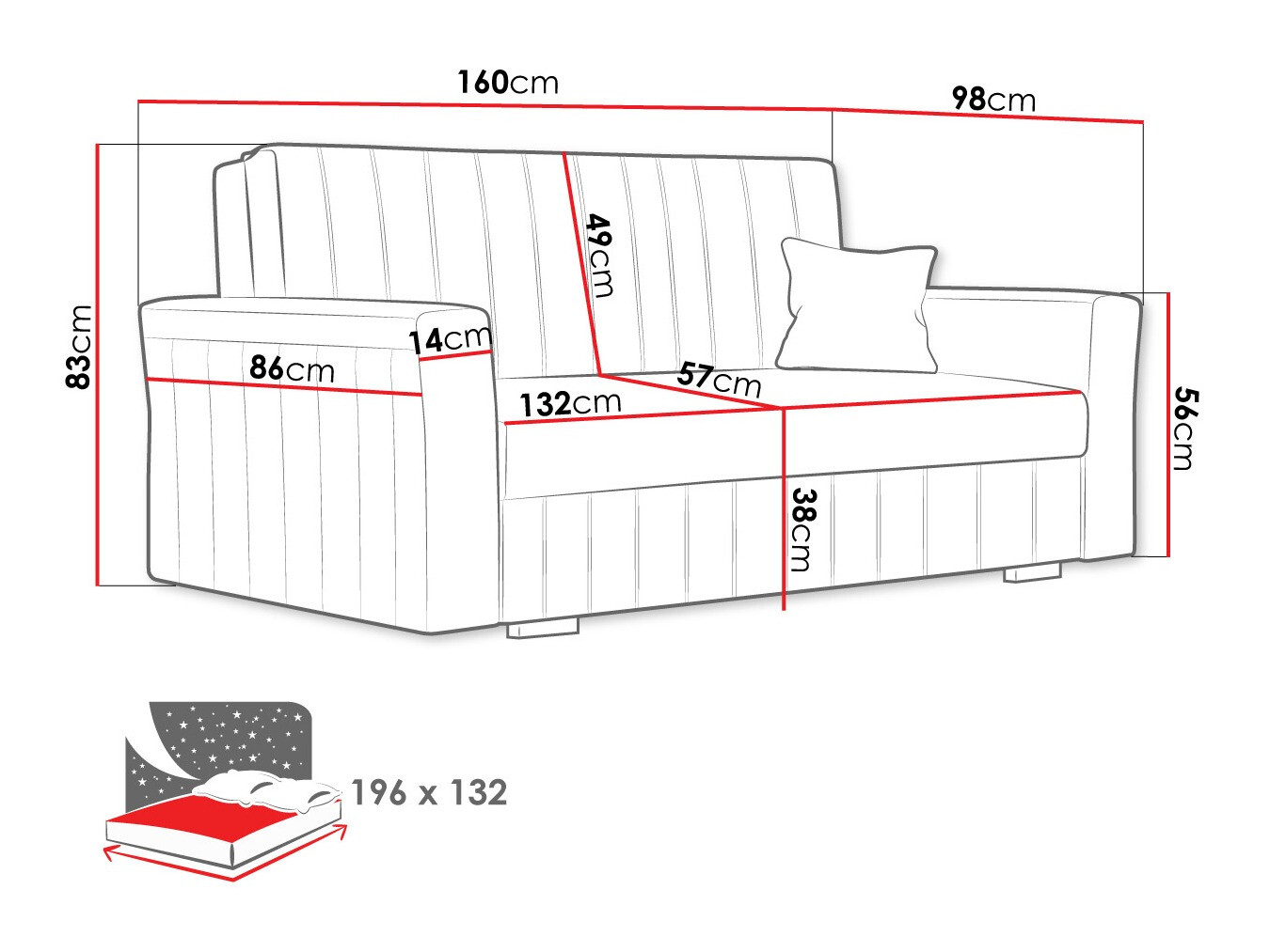 Kanapéágy Columbus 137 (Paros 2)