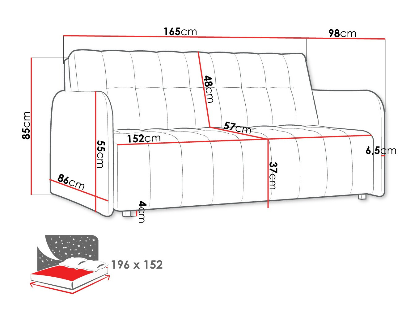 Kanapéágy Columbus 179 (Country 3)