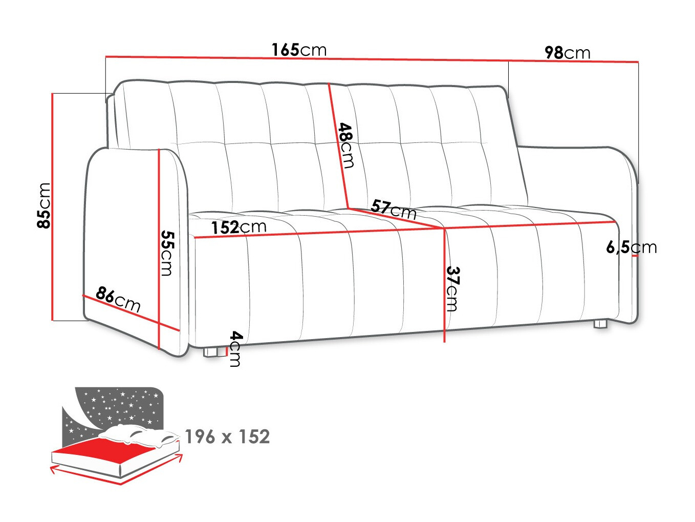 Kanapéágy Columbus 179 (Paros 3)