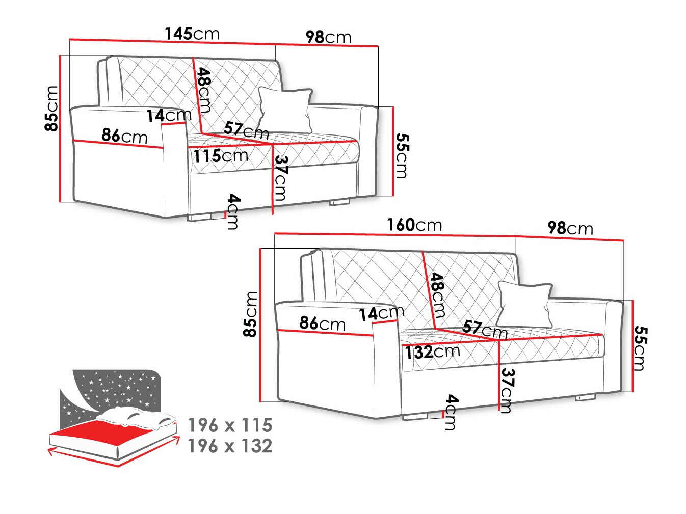 Kárpitozott bútorok Clarona IV (Zanzibar 190)
