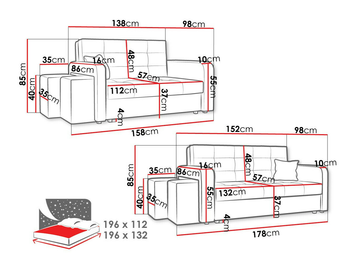 Kárpitozott bútorok Columbus 159 (Enjoy 24)