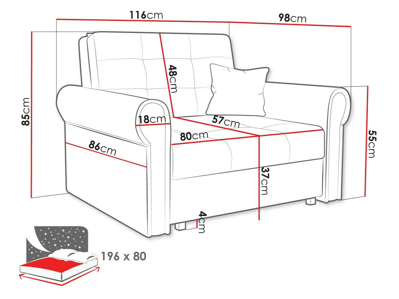 Fotel Columbus 127 (Mono 232)