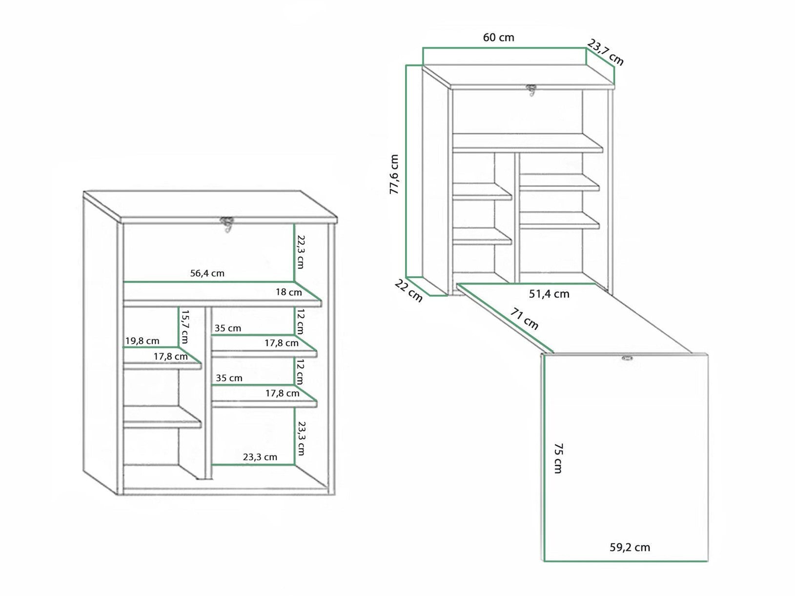 Íróasztal Gilroy 102 (Fehér)