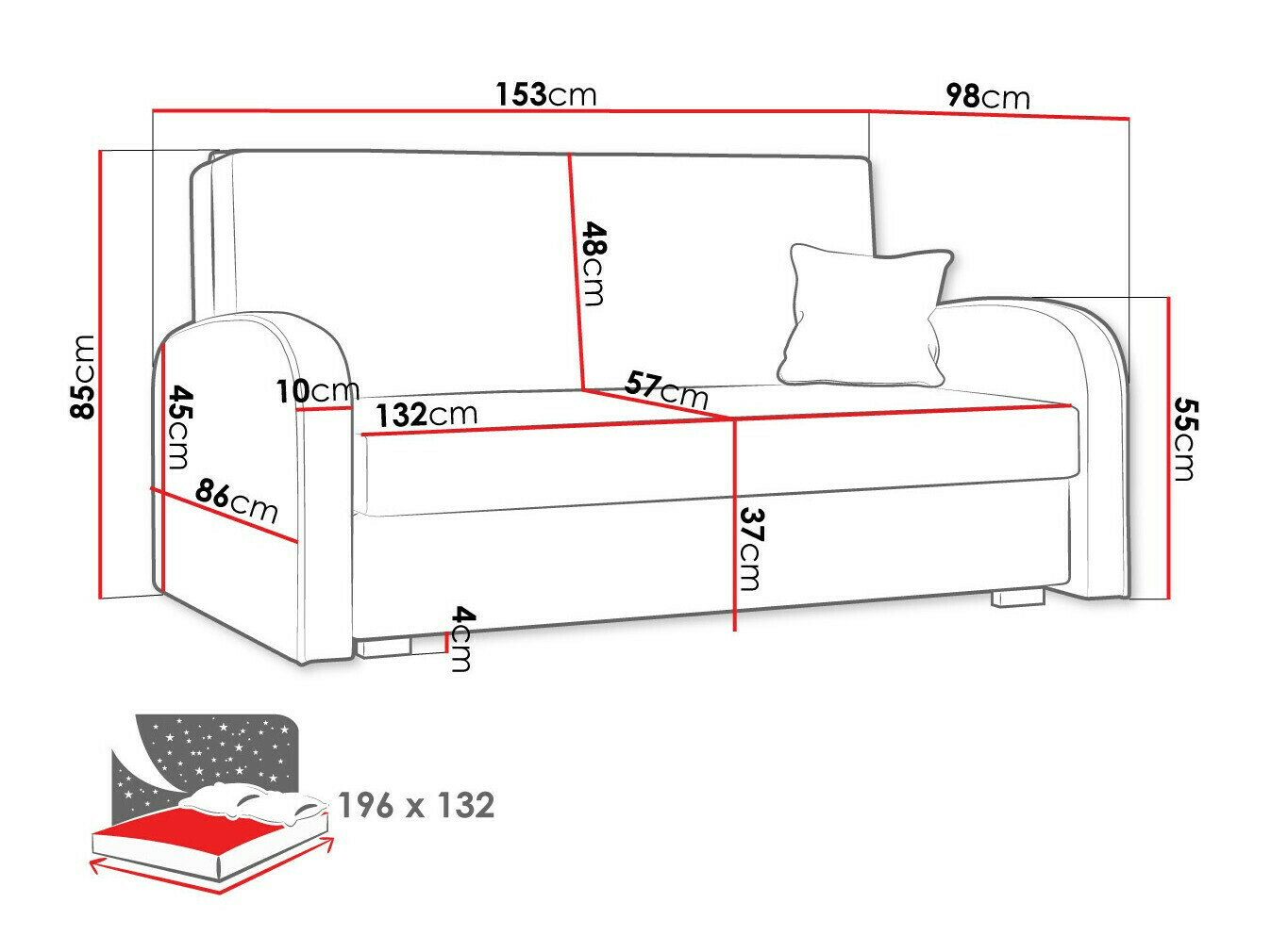 Kanapéágy Galona III (Mono 244 + Sorriso 4)