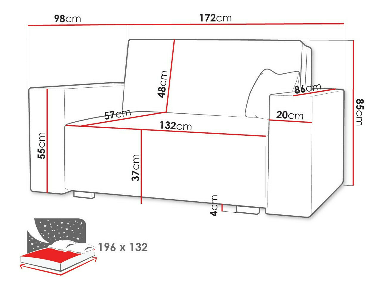 Kanapéágy Serora III (Neve 34)