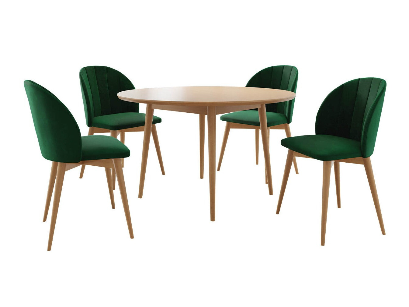 Étkezőgarnitúra Racine 127 (Barna + Magic Velvet 2225)