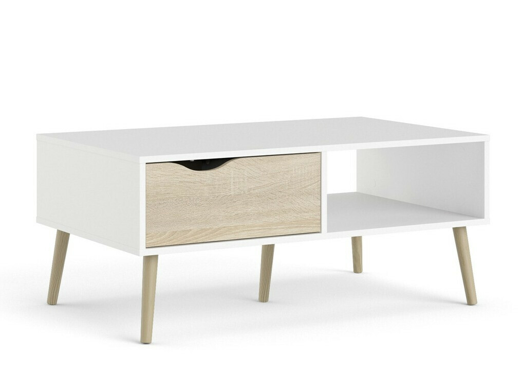 Dohányzóasztal Tustin P104 (Fehér + Tölgy)