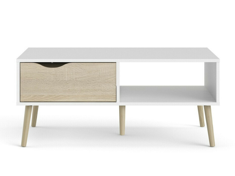 Dohányzóasztal Tustin P104 (Fehér + Tölgy)