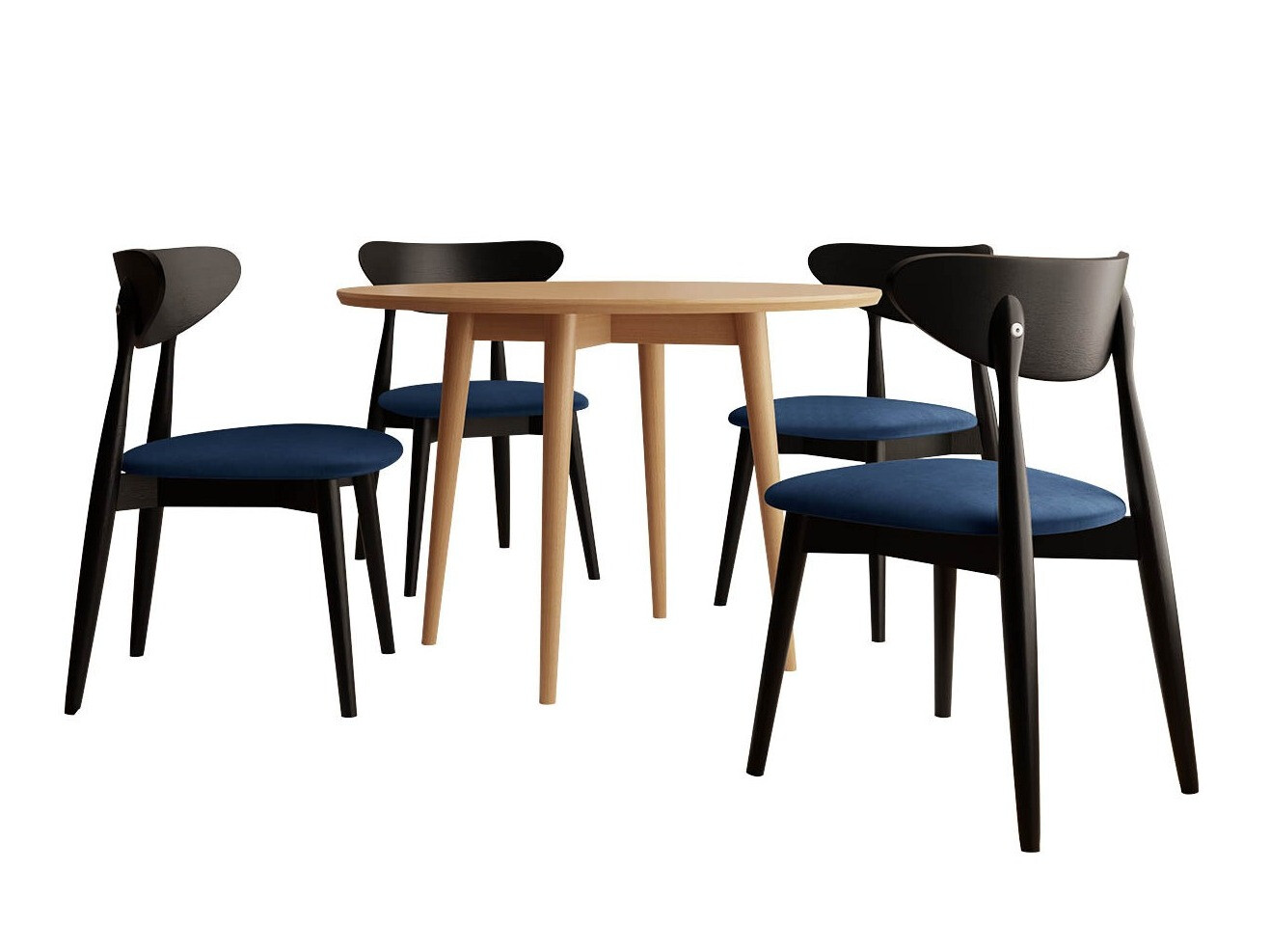 Étkezőgarnitúra Racine 124 (Fekete)