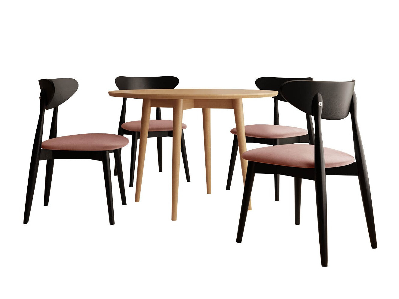 Étkezőgarnitúra Racine 124 (Fekete)