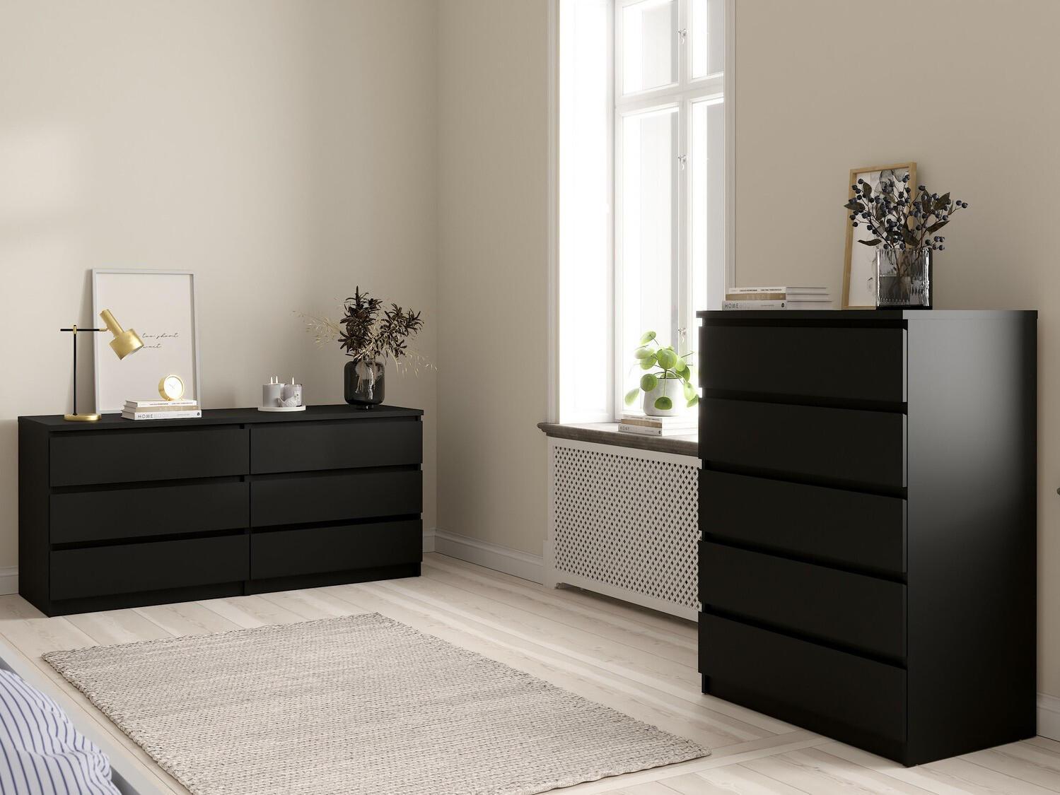 Komód Tustin M106 (Matt fekete)