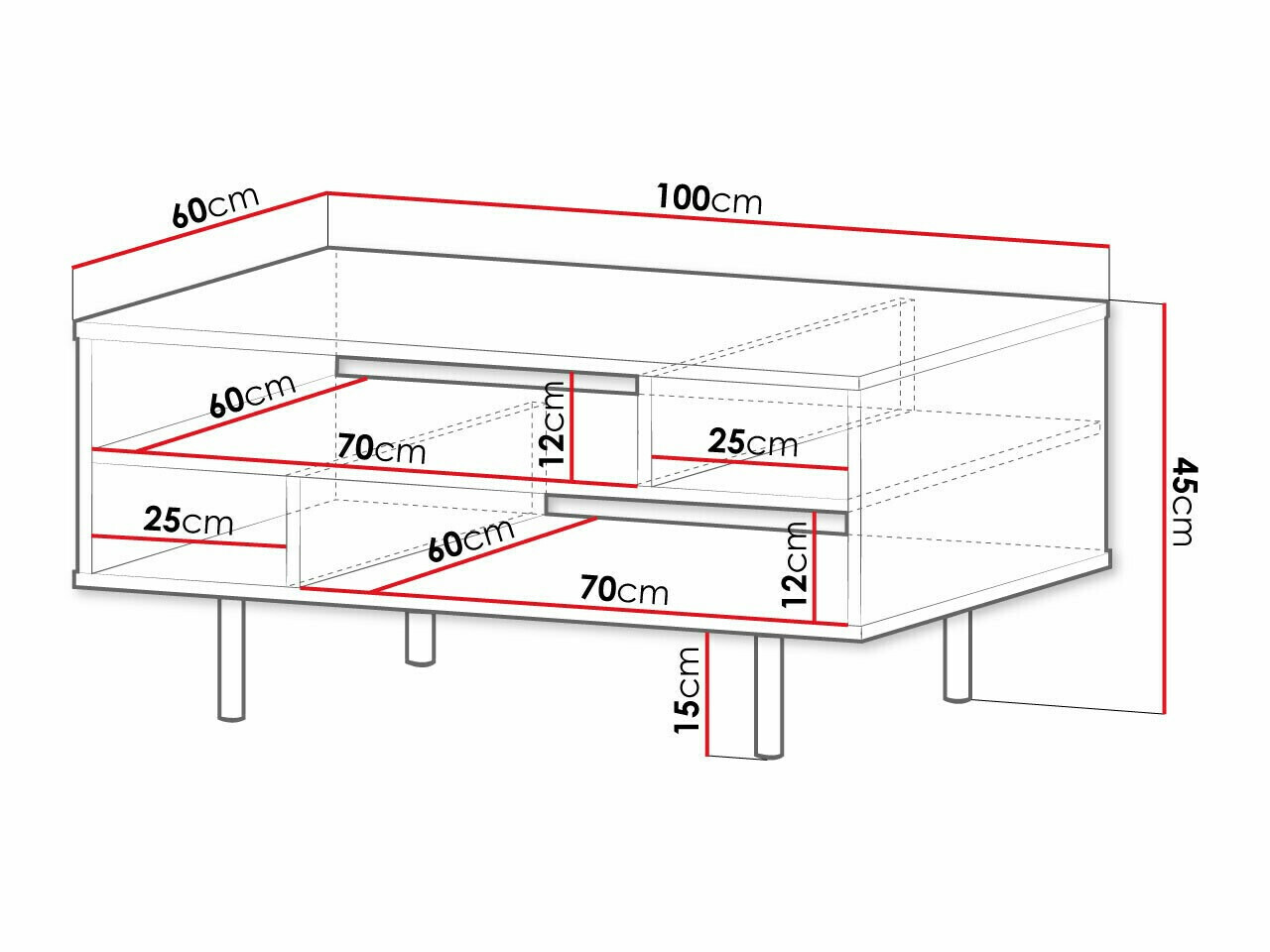 Dohányzóasztal Decus (Kasmír)