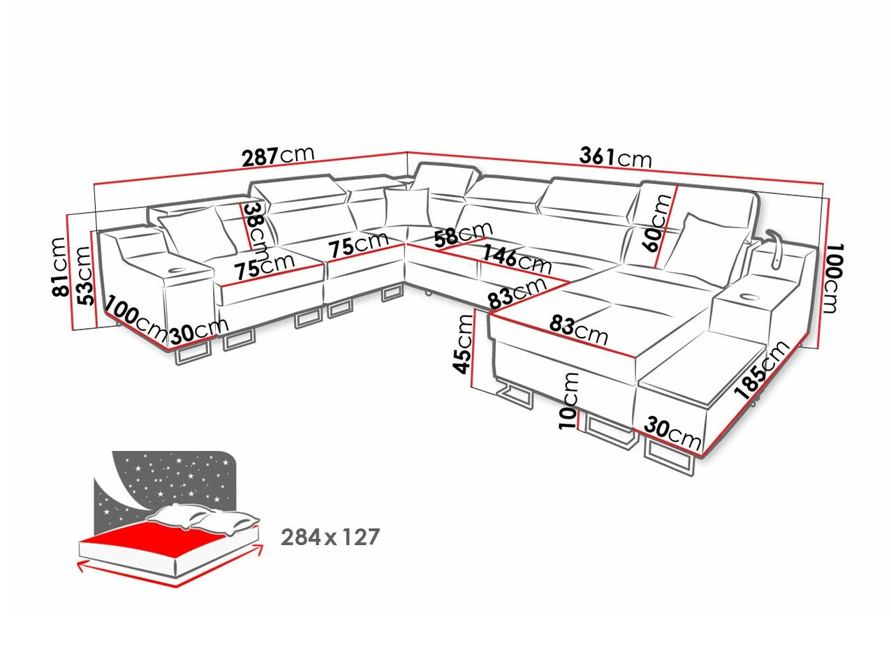 Sarokkanapé Sarasota 160 (Uttario Velvet 2979 + Uttario Velvet 2980)
