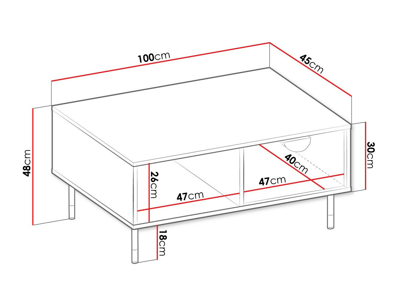 Dohányzóasztal Comfivo Levevai 102