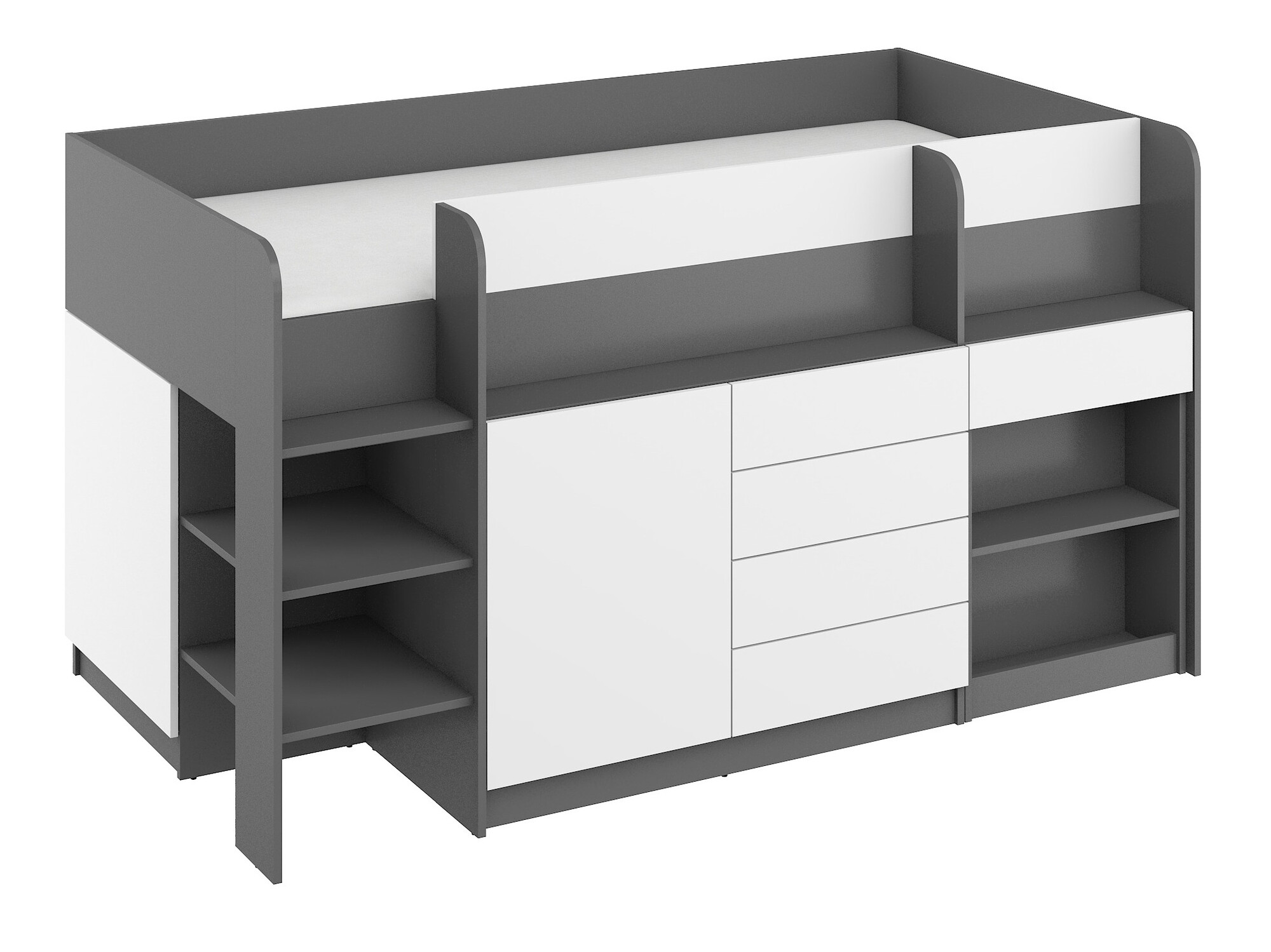 Galériaágy Gilroy 116 (Grafit + Fehér)