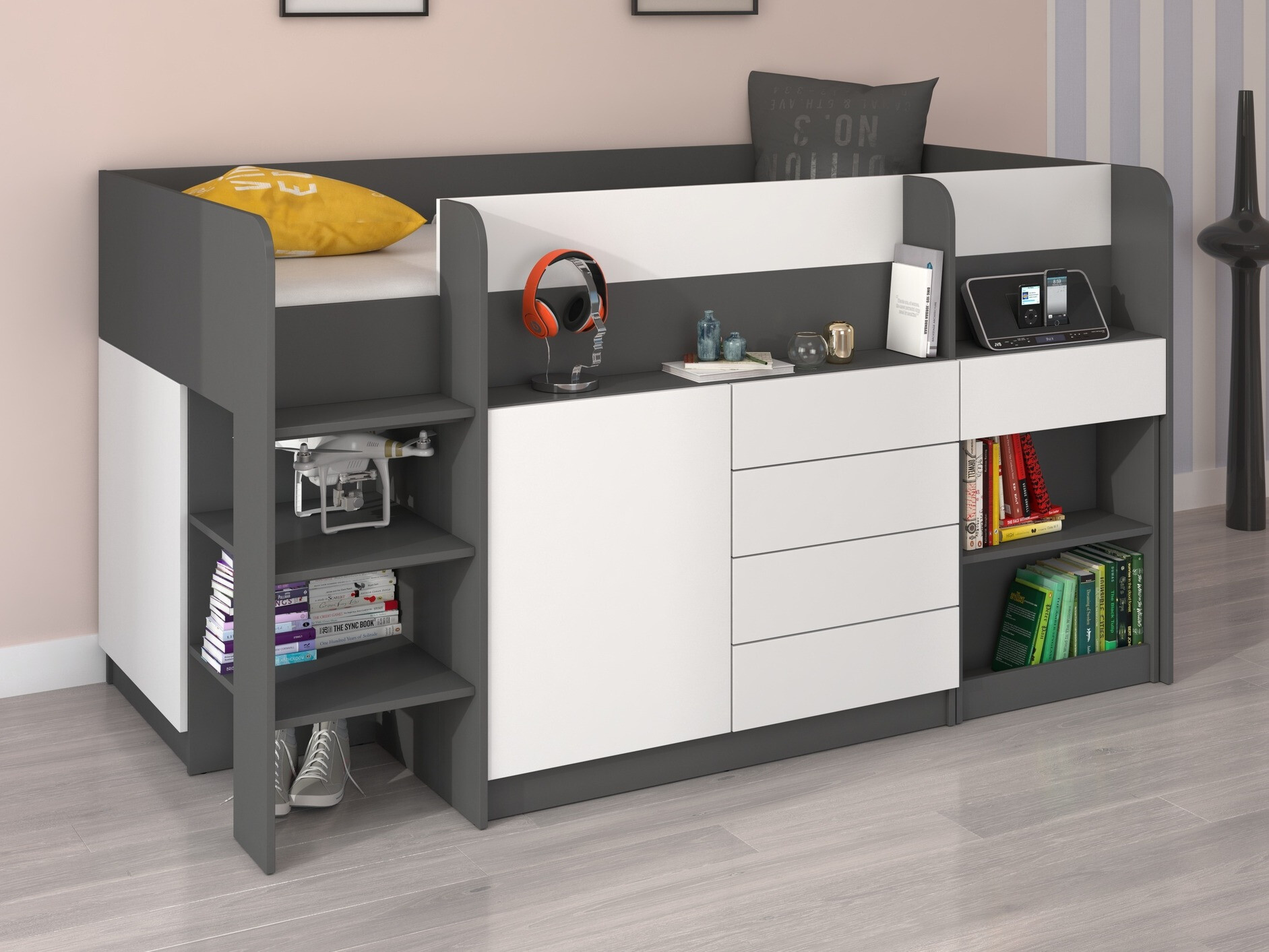 Galériaágy Gilroy 116 (Grafit + Fehér)