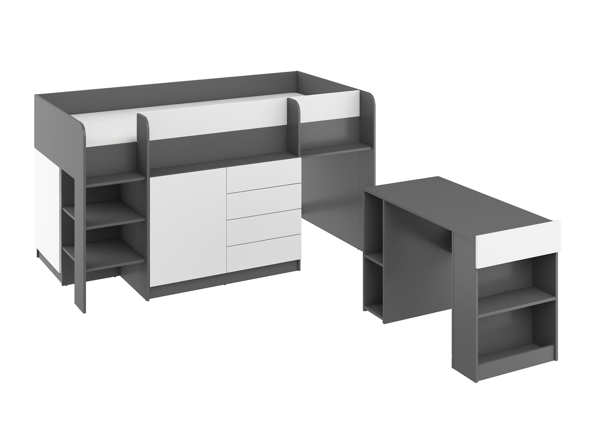 Galériaágy Gilroy 116 (Grafit + Fehér)