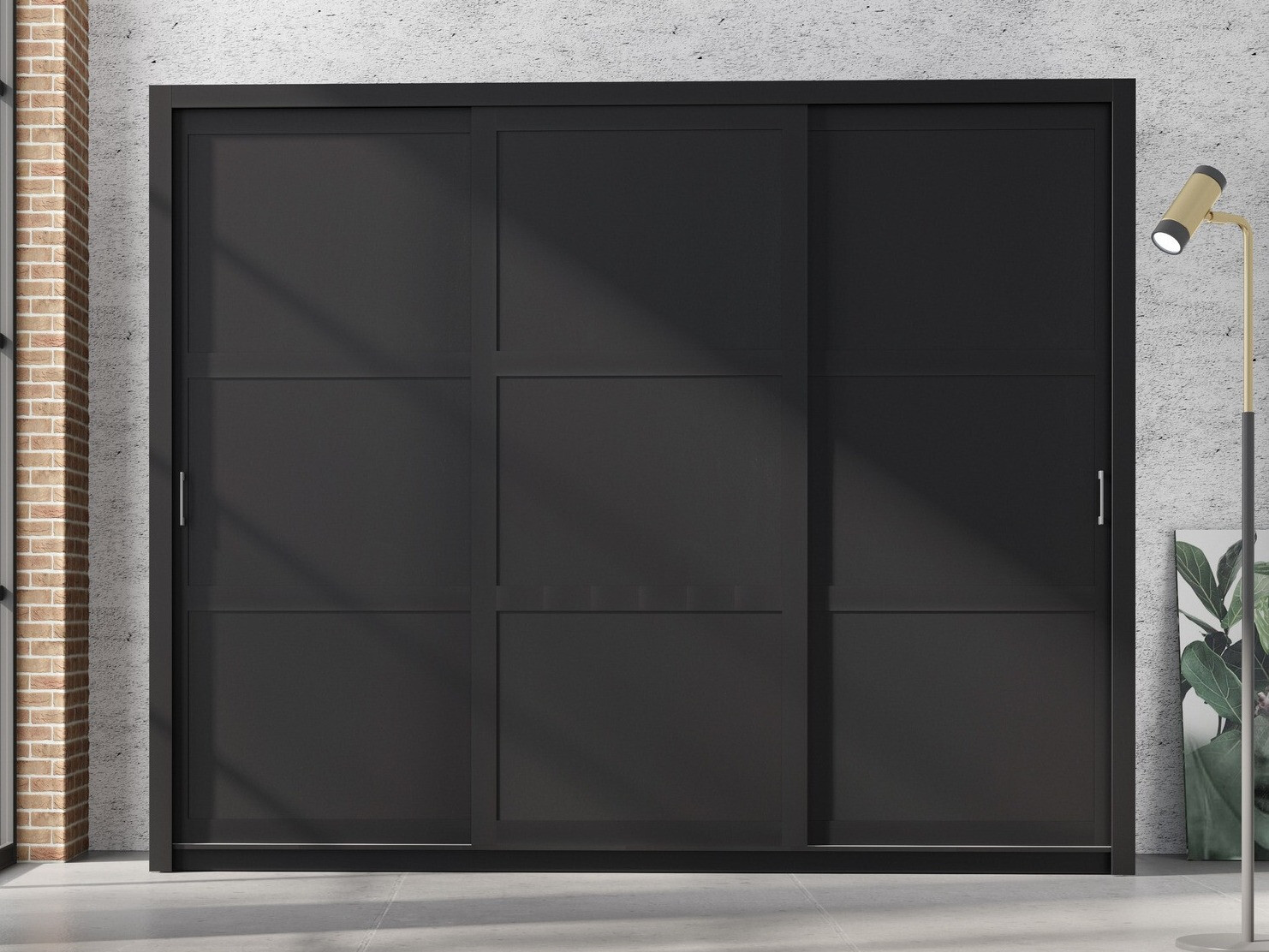 Gardróbszekrény Murrieta 191 (Fekete)