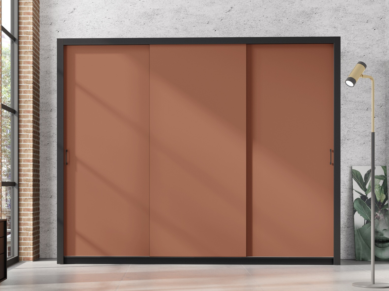 Gardróbszekrény Murrieta 193 (Fekete + Barna)