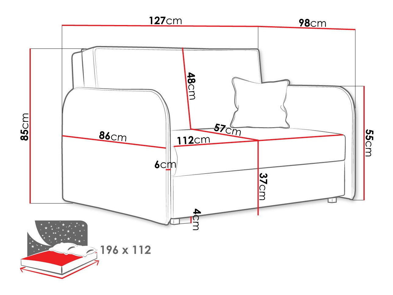 Kanapéágy Lirael II (Mono 232)