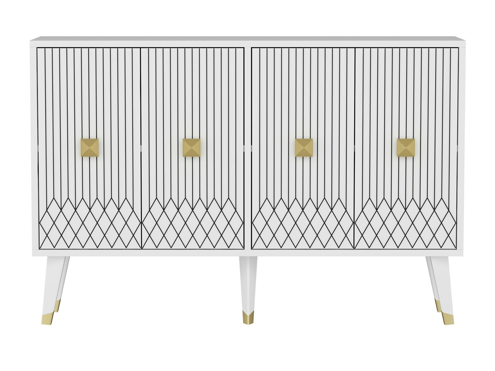 Szekrény Dunliru 100 (Fehér + Aranysárga)