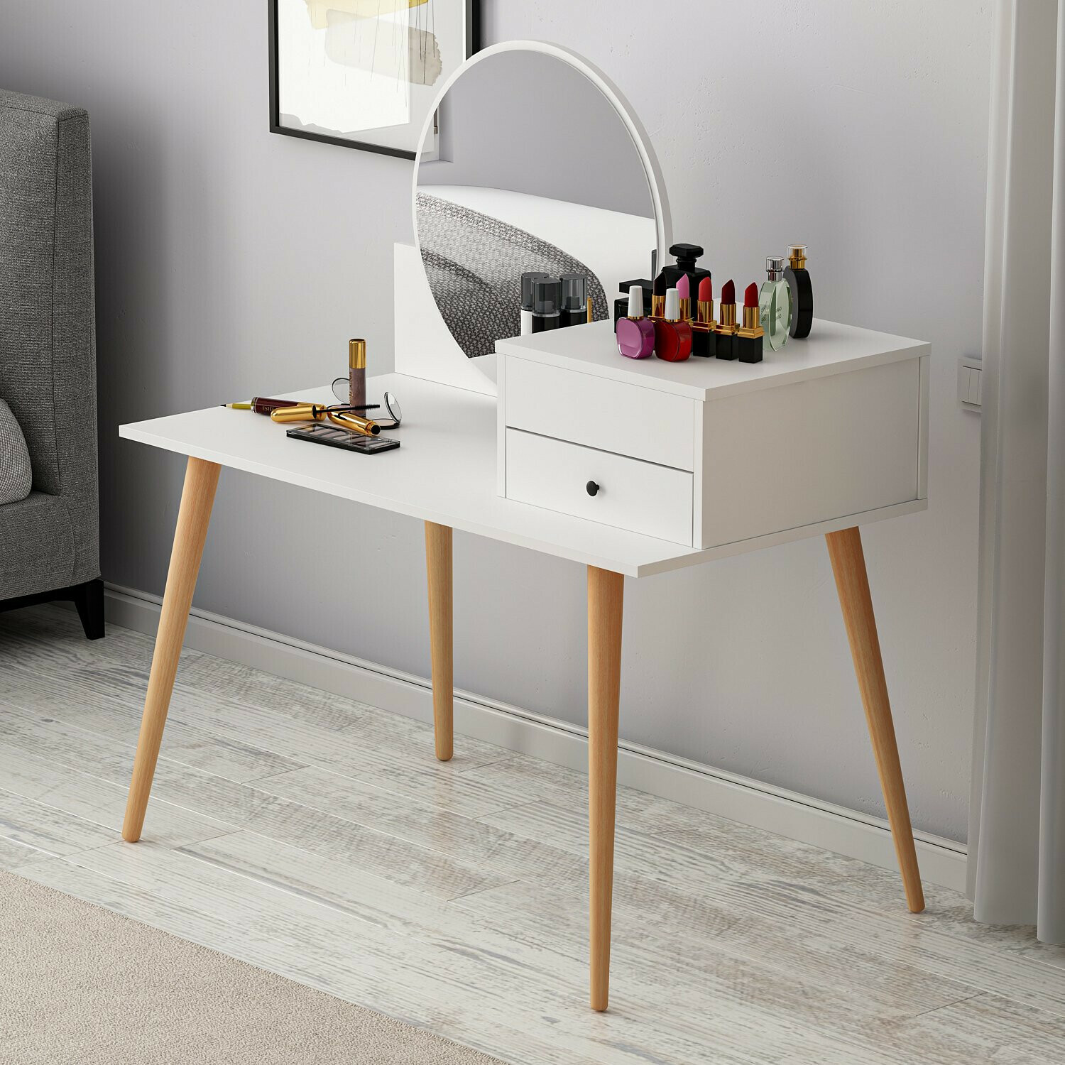 Fésülködő asztal Kailua 215 (Fehér)