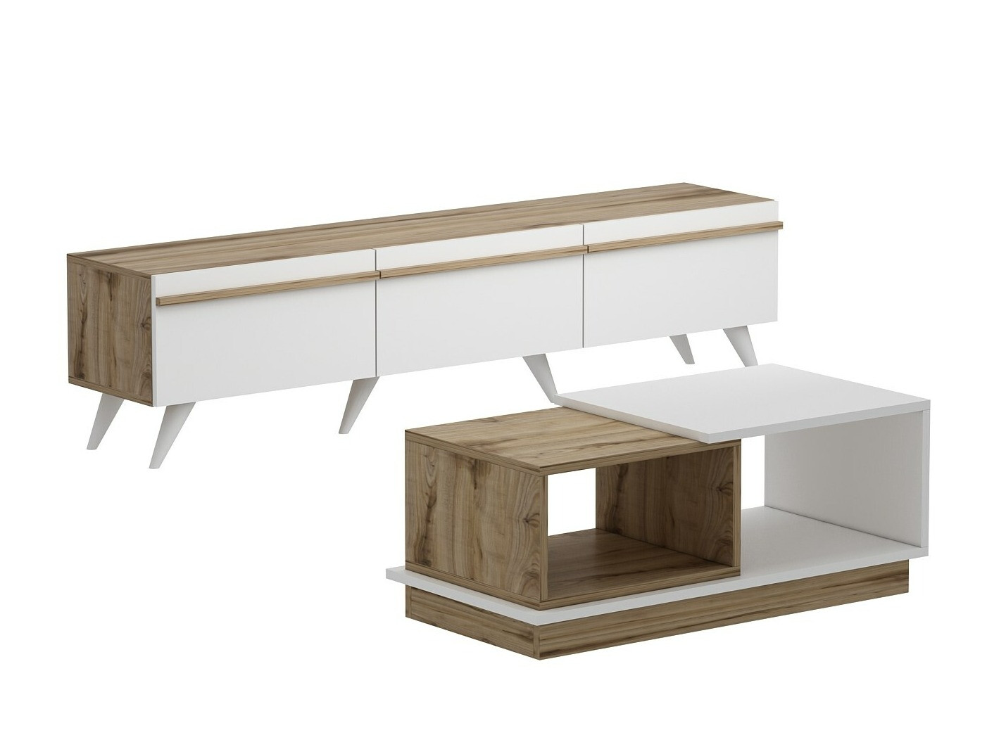 Nappali szett Kailua 1705 (Fehér + Tölgy)