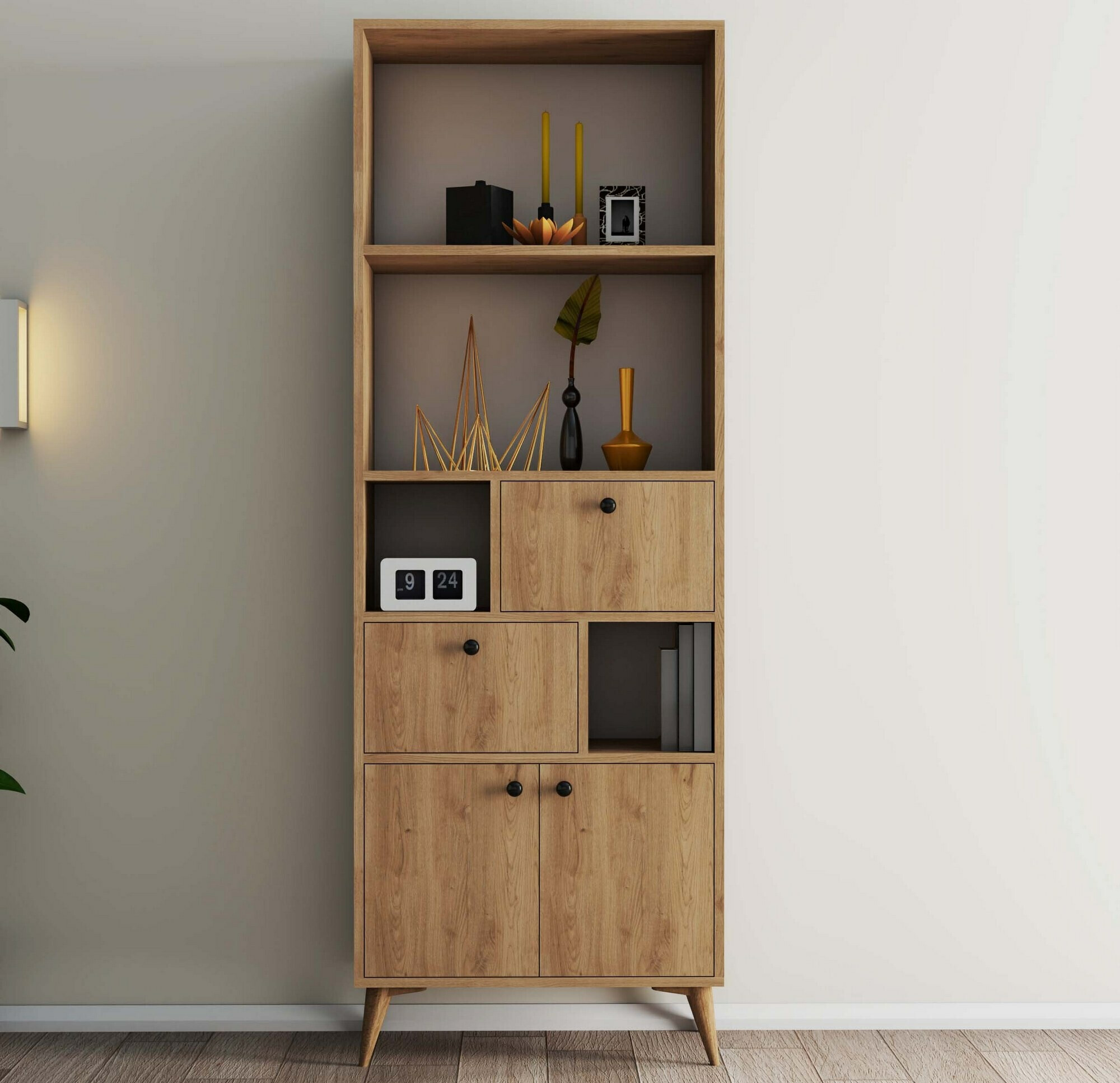 Könyvespolc Kailua 1737 (Tölgy)