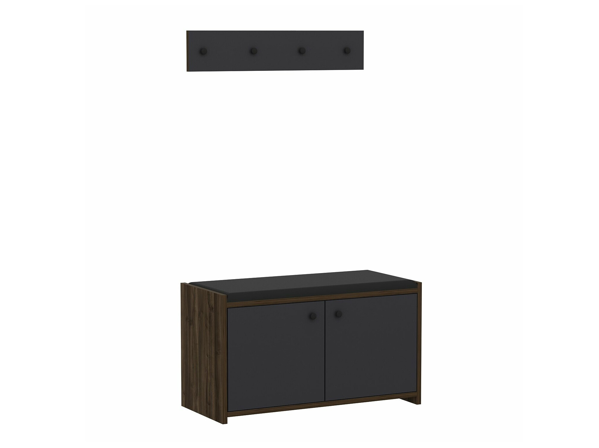 Előszoba garnitúra Kailua 1765 (Antracit + Sötét erdő)