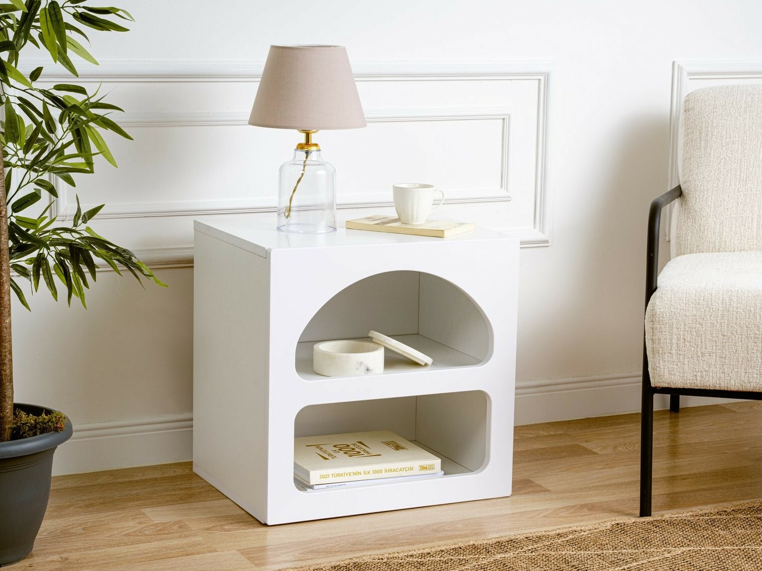 Éjjeliszekrény Kailua 1824 (Fehér)