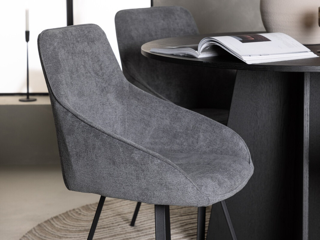 Étkezőgarnitúra Dallas 4325 (Sötétszürke + Fekete)